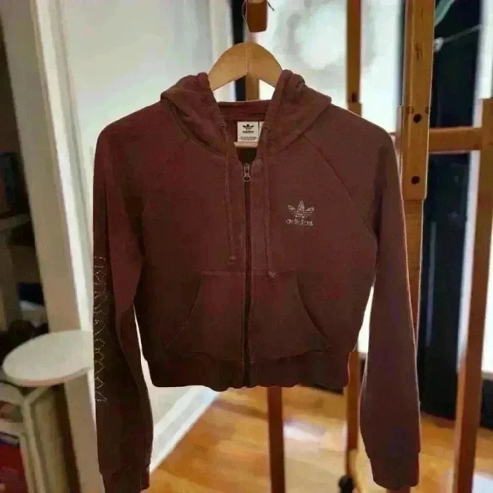 ADIDAS WOMEN'S 2000 LUXE CROPPED TRACK TOP JACKET HF6766 HF6768 Y2K Size Small - Picture 3 of 8
